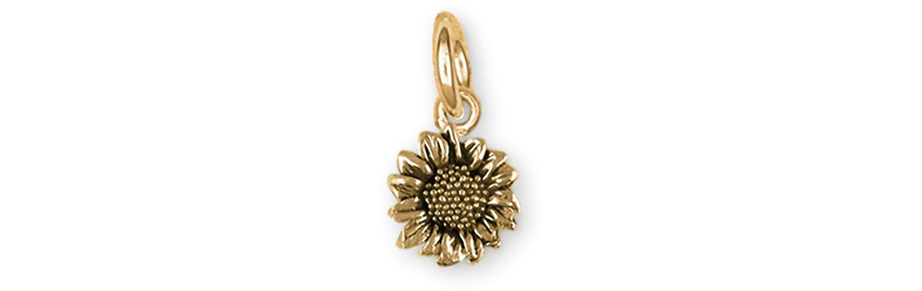 Sunflower Charms Sunflower Charm 14k Gold Sunflower Jewelry Sunflower jewelry