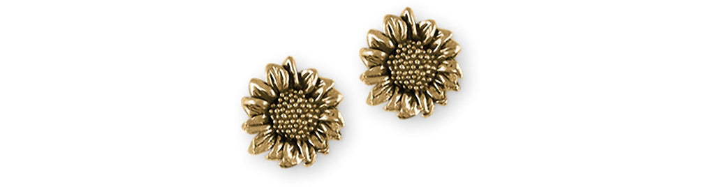 Sunflower Charms Sunflower Earrings 14k Gold Sunflower Jewelry Sunflower jewelry