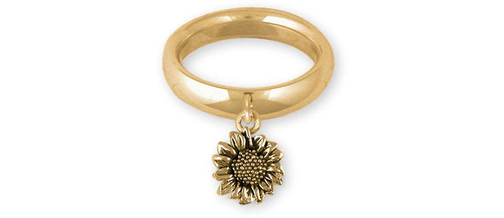 Sunflower Charms Sunflower Ring 14k Gold Sunflower Jewelry Sunflower jewelry
