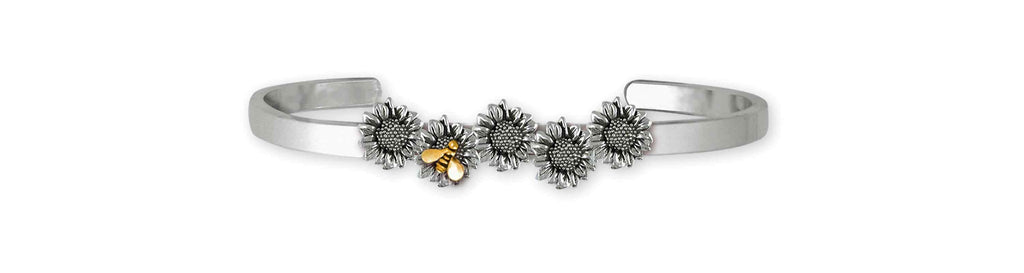 Sunflower Charms Sunflower Bracelet Silver And 14k Gold Sunflower Jewelry Sunflower jewelry