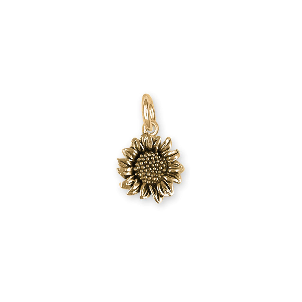 Sunflower Charms Sunflower Charm 14k Gold Sunflower Jewelry Sunflower jewelry