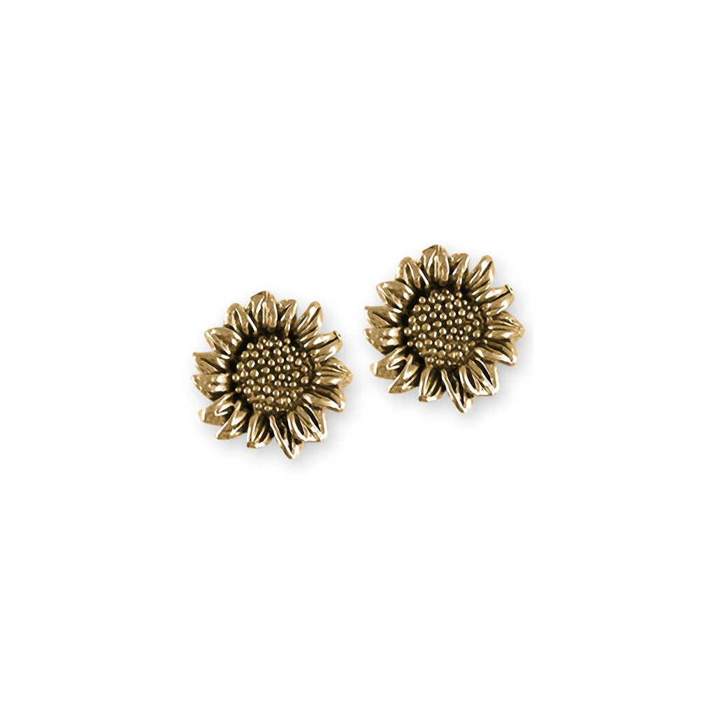 Sunflower Charms Sunflower Earrings Gold Vermeil Sunflower Jewelry Sunflower jewelry