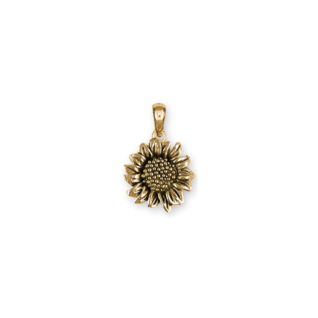 Sunflower Charms Sunflower Pendant Gold Vermeil Sunflower Jewelry Sunflower jewelry