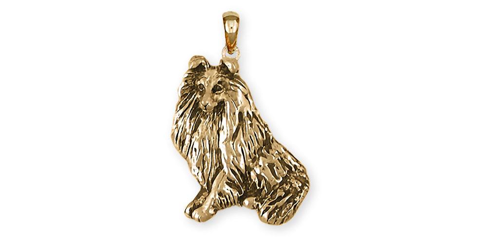 Sheltie Charms Sheltie Pendant 14k Gold Sheltie Jewelry Sheltie jewelry