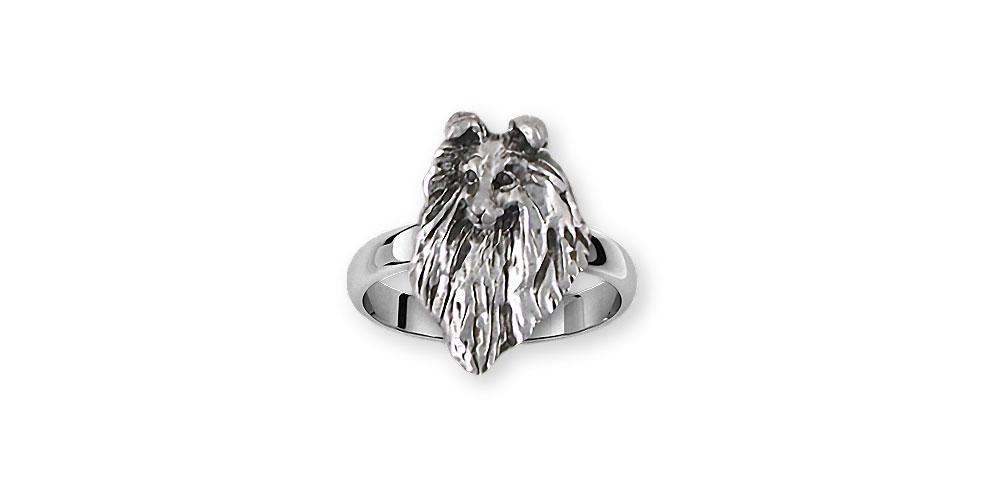 Sheltie Charms Sheltie Ring Sterling Silver Sheltie Jewelry Sheltie jewelry