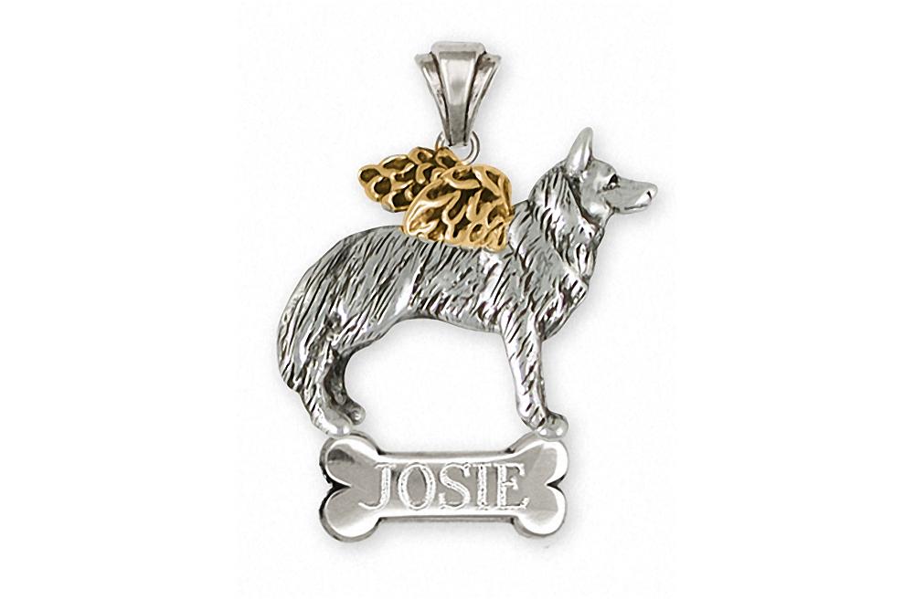 Siberian Husky Charms Siberian Husky Pendant Silver And Gold Dog Jewelry Siberian Husky jewelry