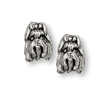 Shih Tzu Earrings Handmade Silver Shih Tzu Jewelry SH3-E