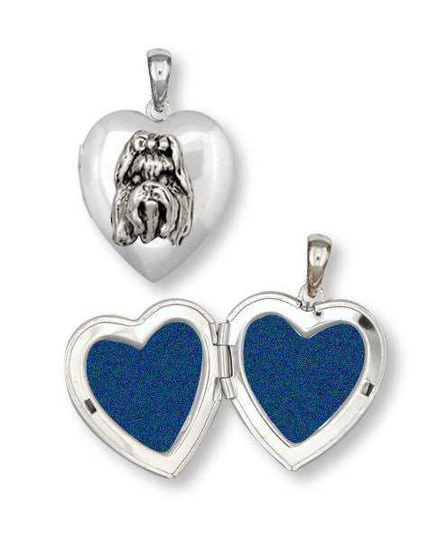 Shih Tzu Photo Locket Handmade Silver Shih Tzu Jewelry SH3-T