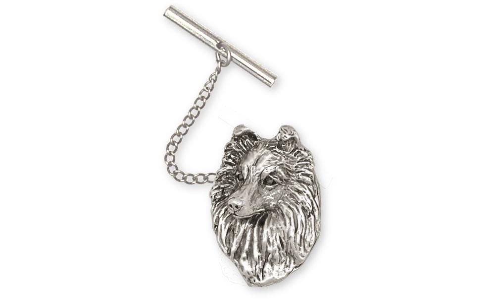 Sheltie Charms Sheltie Tie Tack Sterling Silver Dog Jewelry Sheltie jewelry