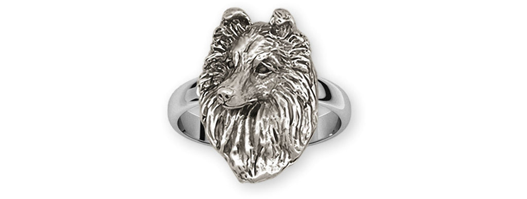 Sheltie Charms Sheltie Ring Sterling Silver Sheltie Jewelry Sheltie jewelry