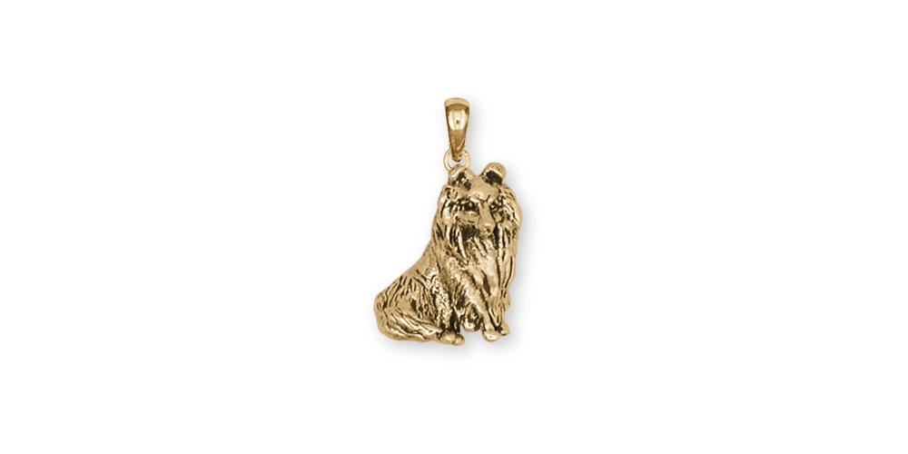 Sheltie Charms Sheltie Pendant 14k Gold Sheltie Jewelry Sheltie jewelry