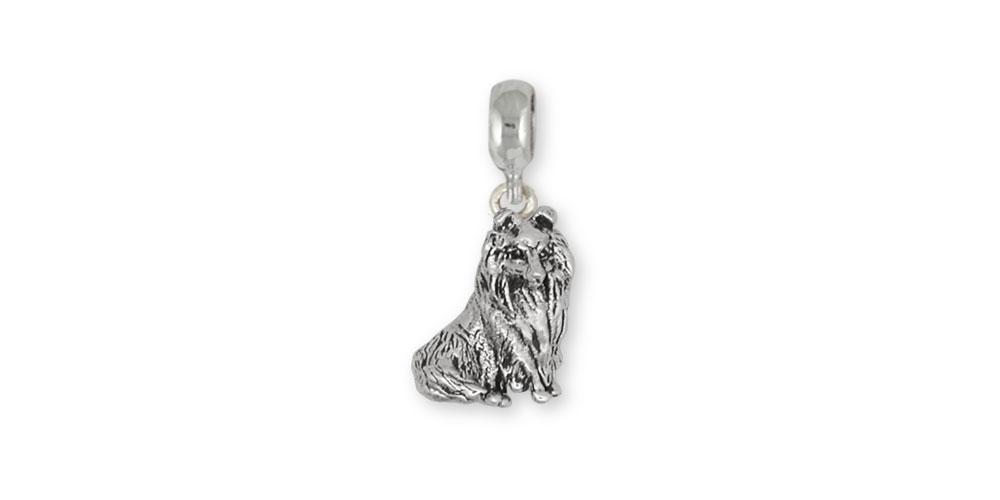 Sheltie Charms Sheltie Charm Slide Sterling Silver Sheltie Jewelry Sheltie jewelry