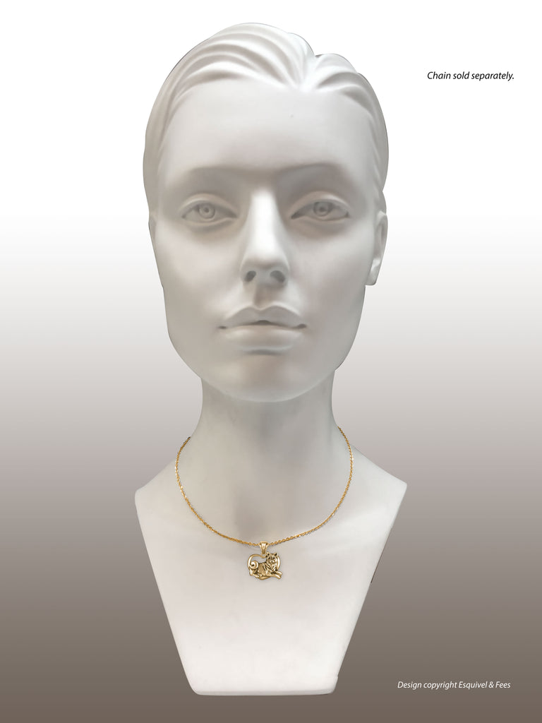 Shiba Inu Jewelry 14k Gold Handmade Shiba Inu Pendant  SHB1-PG
