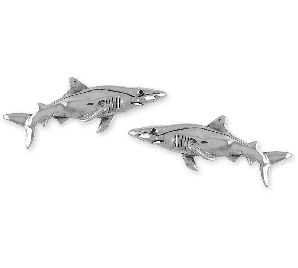 Shark Charms Shark Cufflinks Sterling Silver Shark Jewelry Shark jewelry