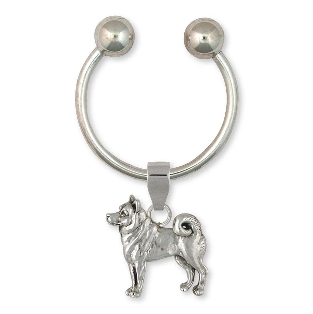 Shiba Inu Charms Shiba Inu Key Ring Sterling Silver Dog Jewelry Shiba Inu jewelry