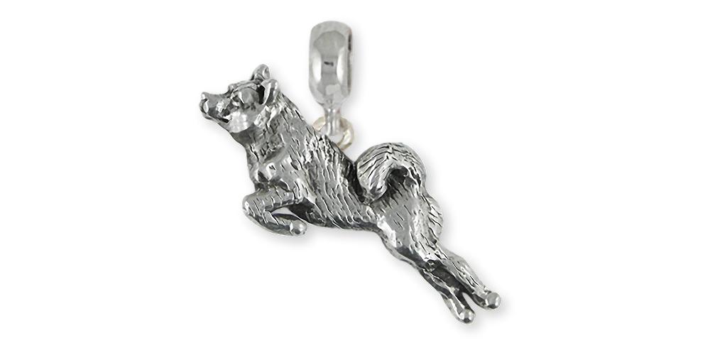 Shiba Inu Charms Shiba Inu Charm Slide Sterling Silver Shiba Inu Jewelry Shiba Inu jewelry