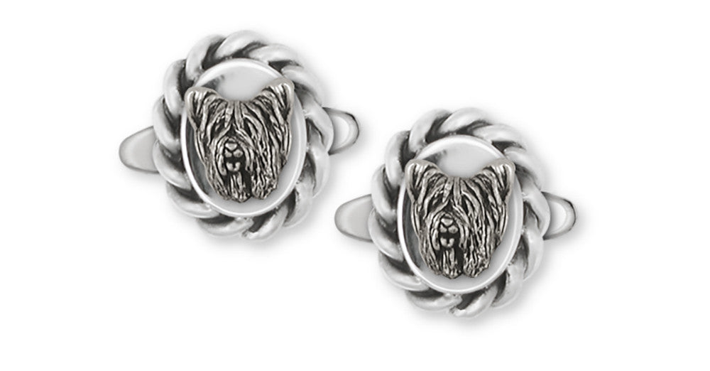 Skye Terrier Charms Skye Terrier Cufflinks Sterling Silver Dog Jewelry Skye Terrier jewelry
