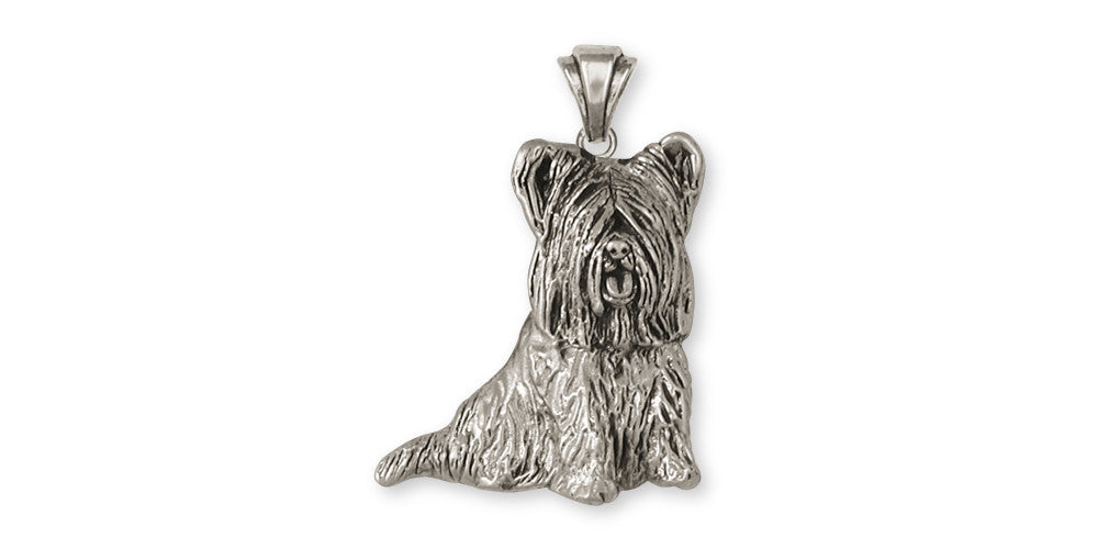 Skye Terrier Charms Skye Terrier Pendant Sterling Silver Dog Jewelry Skye Terrier jewelry