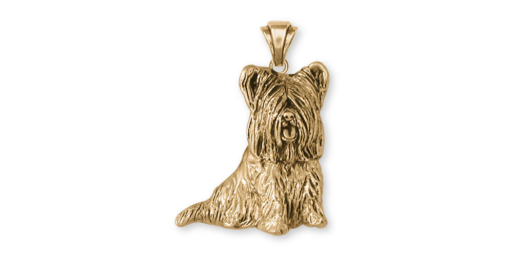 Skye Terrier Charms Skye Terrier Pendant Gold Vermeil Dog Jewelry Skye Terrier jewelry