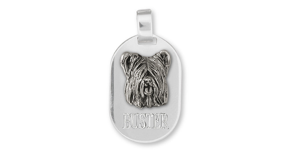 Skye Terrier Charms Skye Terrier Personalized Pendant Sterling Silver Dog Jewelry Skye Terrier jewelry