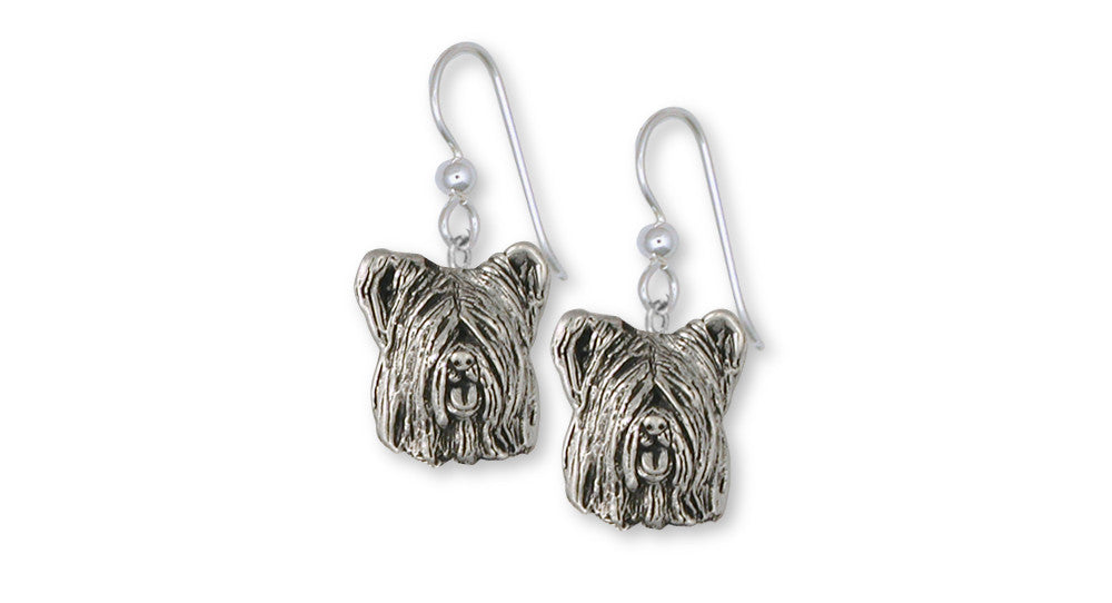 Skye Terrier Charms Skye Terrier Earrings Sterling Silver Dog Jewelry Skye Terrier jewelry