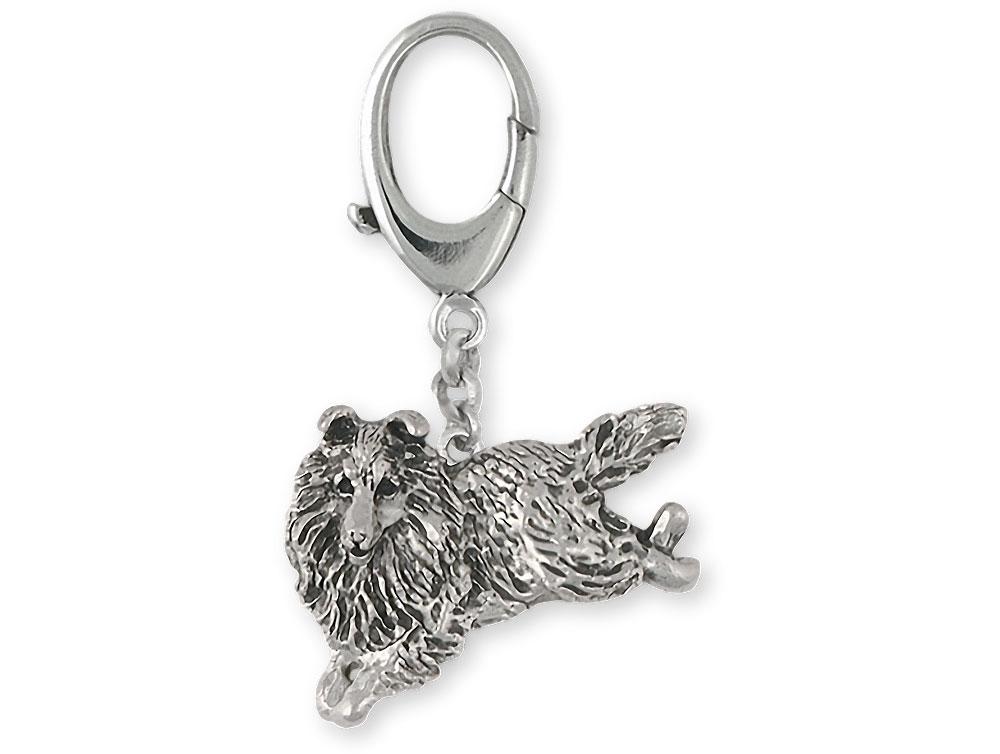 Sheltie Charms Sheltie Zipper Pull Sterling Silver Sheltie Jewelry Sheltie jewelry