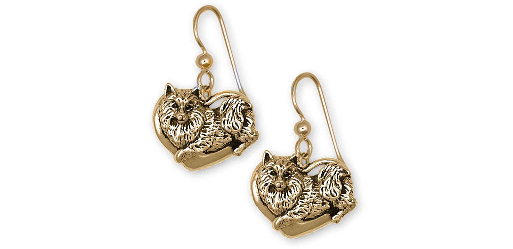 Samoyed Charms Samoyed Earrings 14k Yellow Gold Samoyed Jewelry Samoyed jewelry