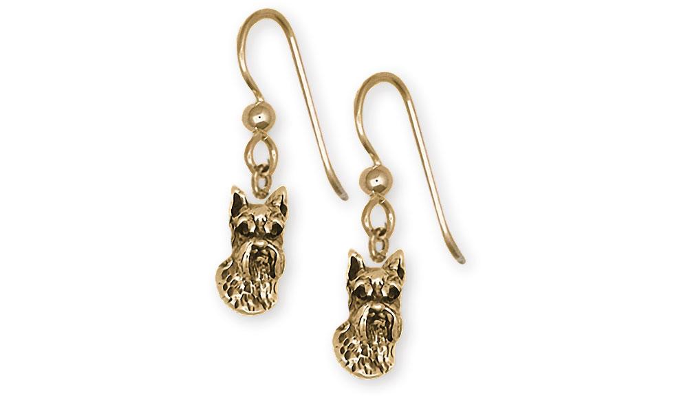 Schnauzer Charms Schnauzer Earrings 14k Gold Schnauzer Jewelry Schnauzer jewelry