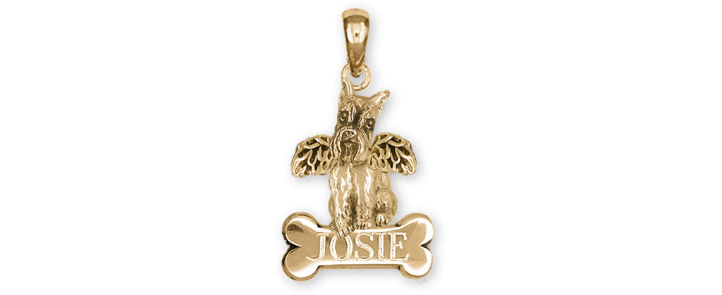 Schnauzer Angel Charms Schnauzer Angel Personalized Pendant 14k Gold Vermeil Schnauzer Jewelry Schnauzer Angel jewelry