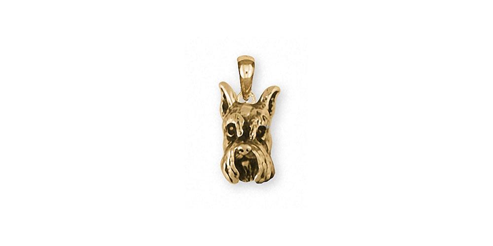 Schnauzer Charms Schnauzer Pendant 14k Gold Schnauzer Jewelry Schnauzer jewelry