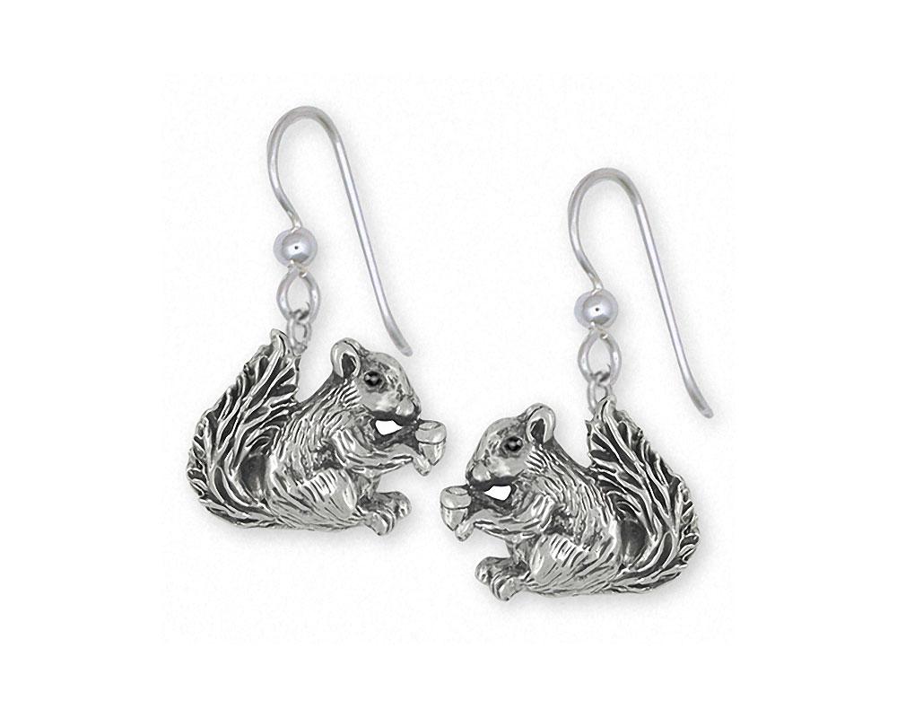 Squirrel Charms Squirrel Earrings Sterling Silver Squirrel Jewelry Squirrel jewelry