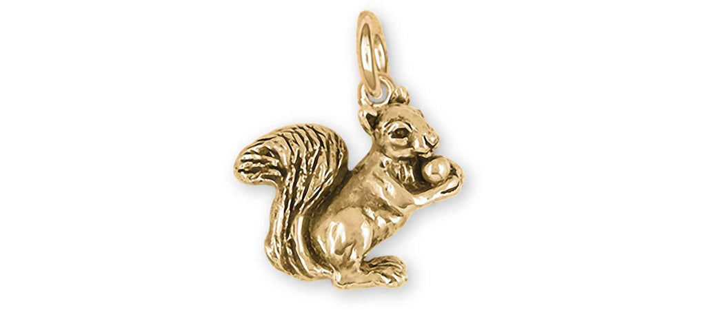 Squirrel Charms Squirrel Charm 14k Yellow Gold Squirrel Jewelry Squirrel jewelry