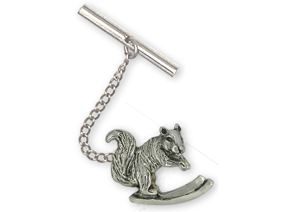 Squirrel On Skis Charms Squirrel On Skis Tie Tack Sterling Silver Skiing Squirrel Jewelry Squirrel On Skis jewelry
