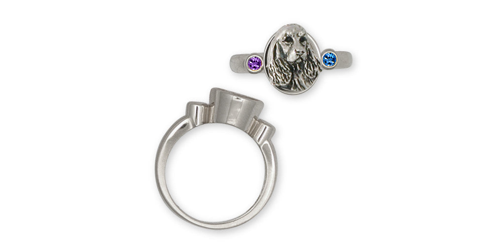 Springer Spaniel Charms Springer Spaniel Ring Sterling Silver Dog Jewelry Springer Spaniel jewelry