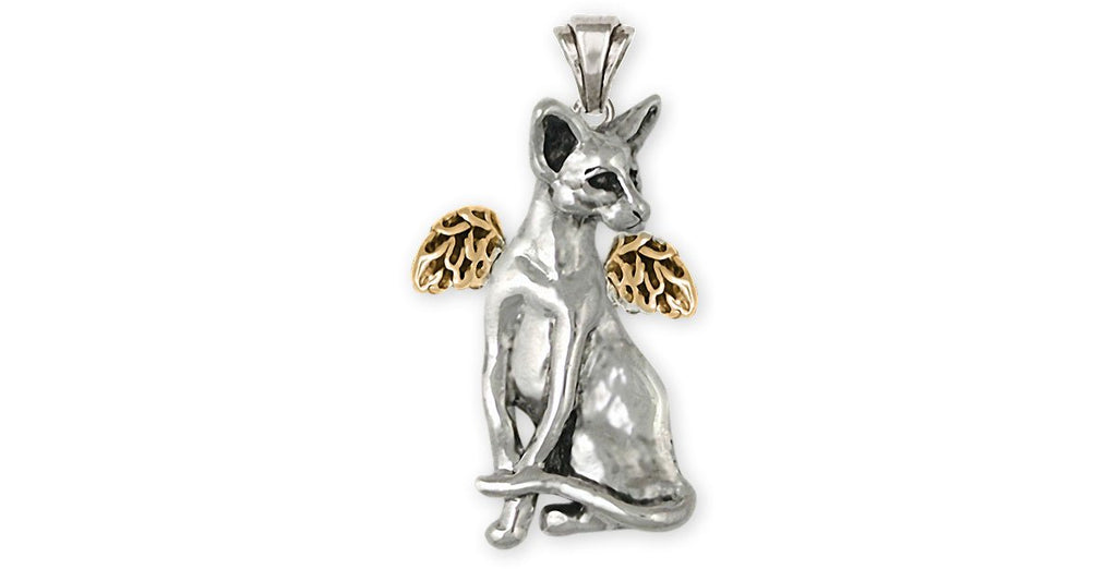Siamese Cat Charms Siamese Cat Pendant Silver And 14k Gold Siamese Jewelry Siamese Cat jewelry