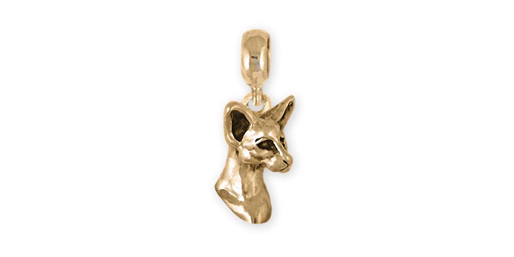 Siamese Cat Charms Siamese Cat Charm Slide 14k Yellow Gold Siamese Jewelry Siamese Cat jewelry