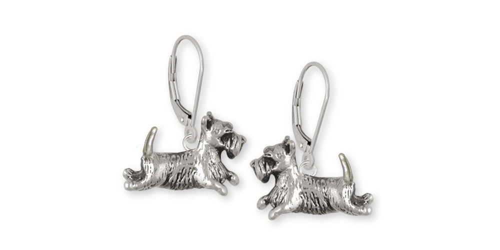 Scottie Scottish Terrier Charms Scottie Scottish Terrier Earrings Handmade Sterling Silver Dog Jewelry Scottie Scottish Terrier jewelry