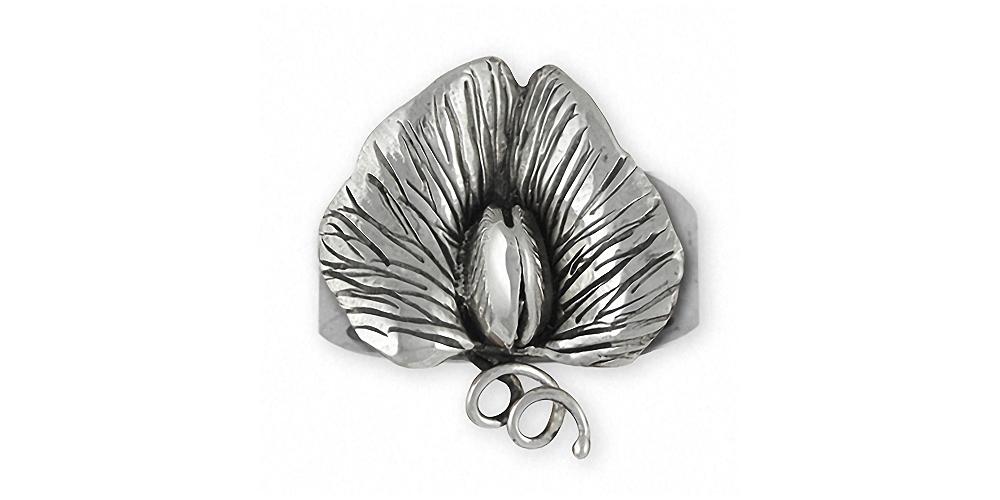 Sweet Pea Charms Sweet Pea Ring Sterling Silver Flower Jewelry Sweet Pea jewelry