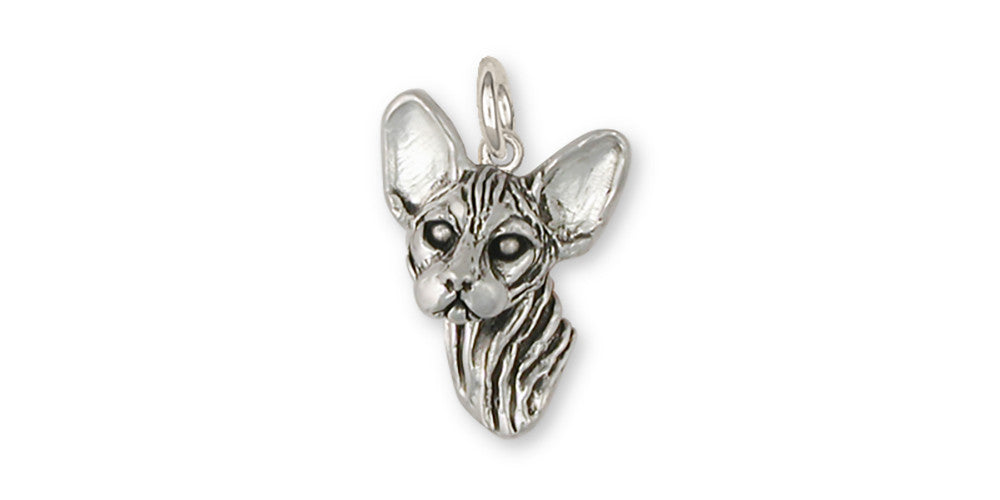 Sphynx Cat Cat Charm Sterling Silver