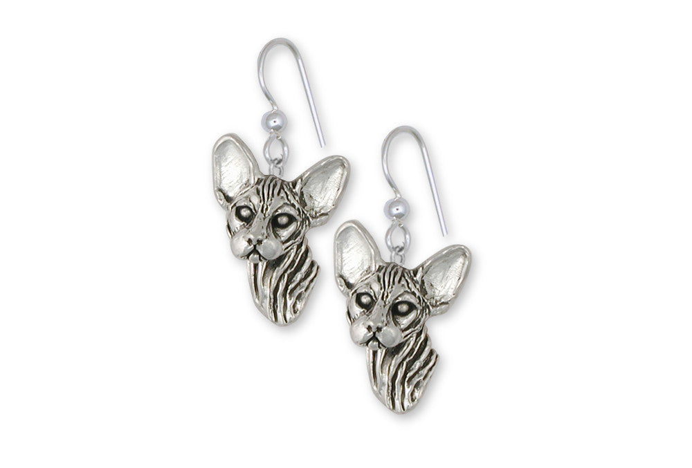 Sphynx Cat Charms Sphynx Cat Earrings Sterling Silver Cat Jewelry Sphynx Cat jewelry