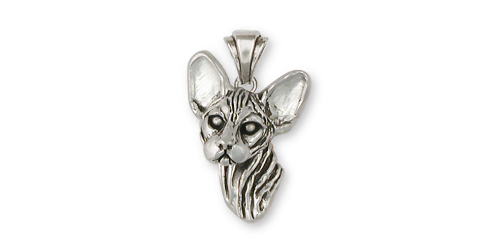 Sphynx Cat Charms Sphynx Cat Pendant Sterling Silver Cat Jewelry Sphynx Cat jewelry