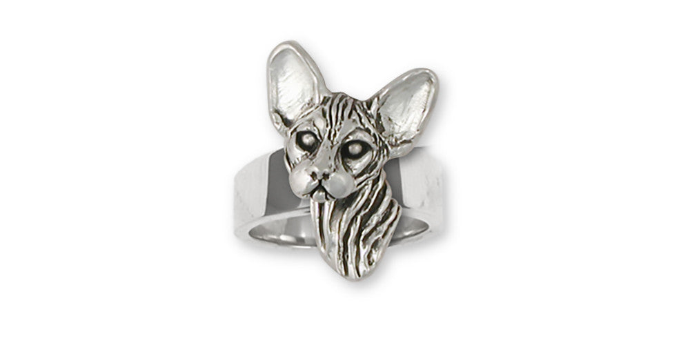 Sphynx Cat Charms Sphynx Cat Ring Sterling Silver Cat Jewelry Sphynx Cat jewelry
