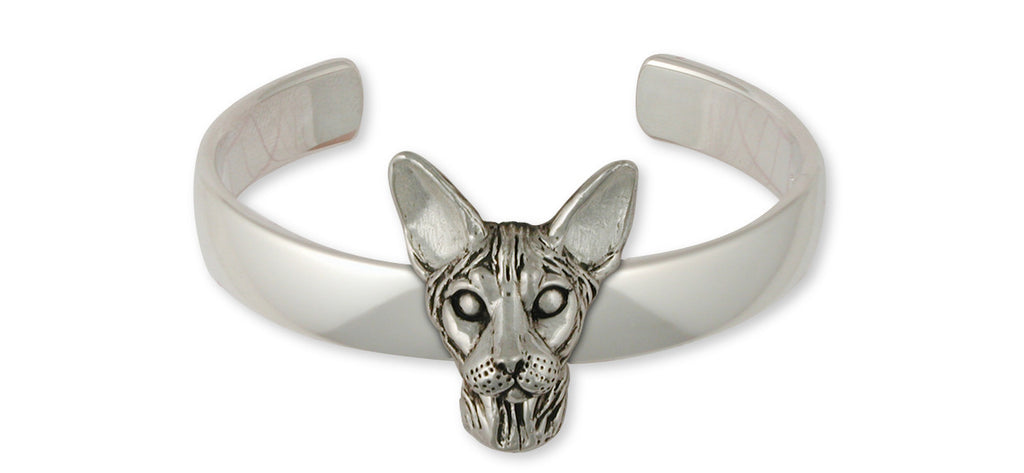 Sphynx Cat Charms Sphynx Cat Bracelet Sterling Silver Cat Jewelry Sphynx Cat jewelry