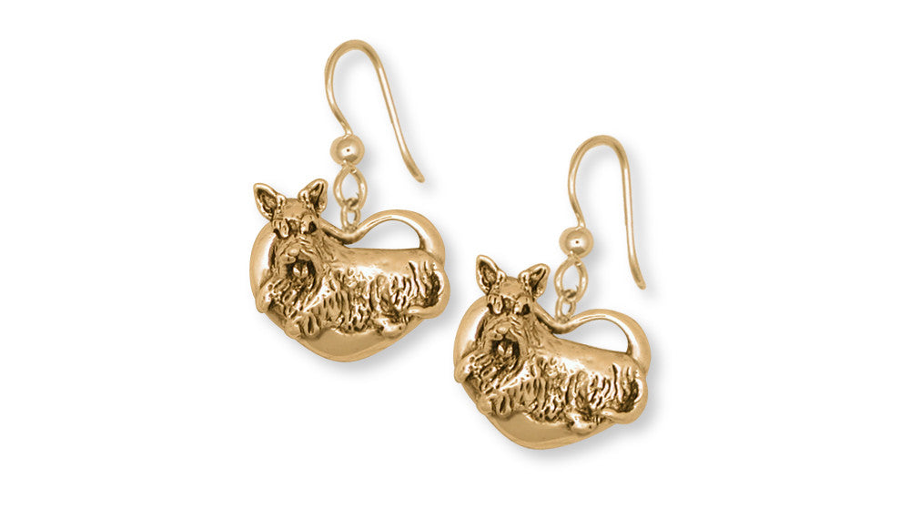 Scottie Scottish Terrier Charms Scottie Scottish Terrier Earrings 14k Yellow Gold Vermeil Dog Jewelry Scottie Scottish Terrier jewelry