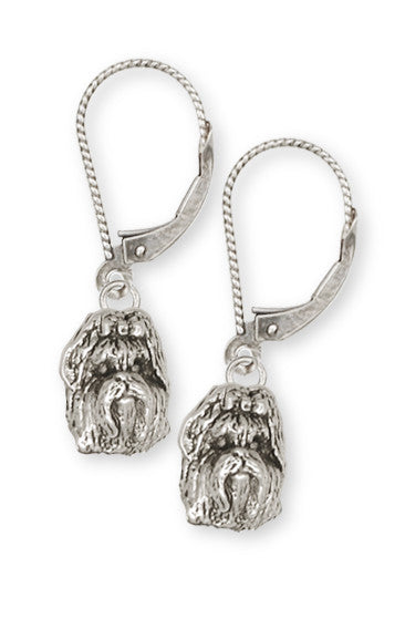 Shih Tzu Earrings Handmade Silver Shih Tzu Jewelry SZ1-KW