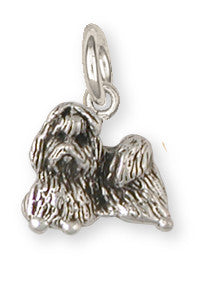 Lhasa Apso Charm Handmade Sterling Silver Dog Jewelry SZ13-C