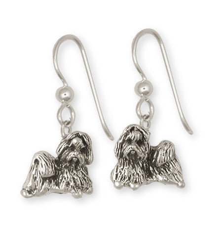 Shih Tzu Earrings Handmade Silver Shih Tzu Jewelry SZ13-E