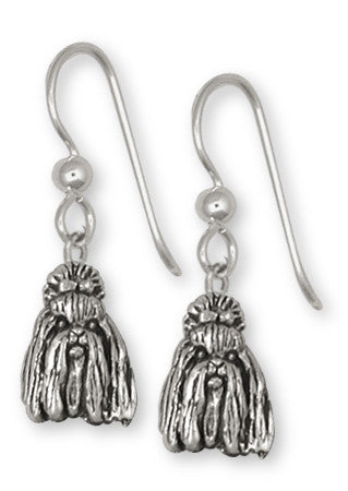 Shih Tzu Earrings Handmade Silver Shih Tzu Jewelry SZ16-E