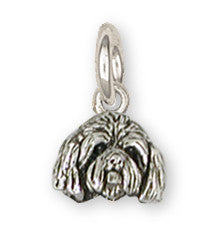 Lhasa Apso Charm Handmade Sterling Silver Dog Jewelry SZ18-HC