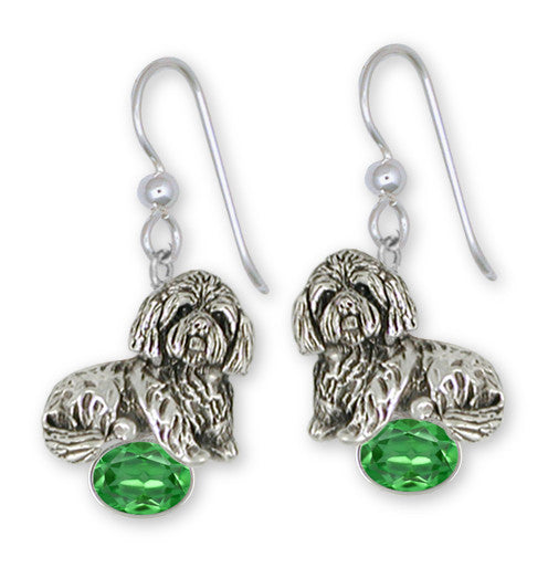 Shih Tzu Earrings Handmade Silver Shih Tzu Jewelry SZ18-SE